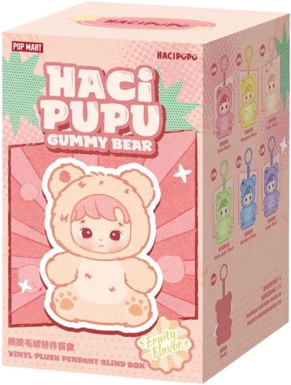Pop Mart Labubu HACIPUPU Gummy Bear Series Vinyl Plush Pendant Single Blind Box