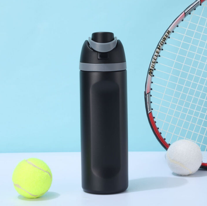 Insulated Stainless Steel Water Bottle with Straw, BPA-Free Sports Water Bottle, Great for Travel, 24 Oz, Denim